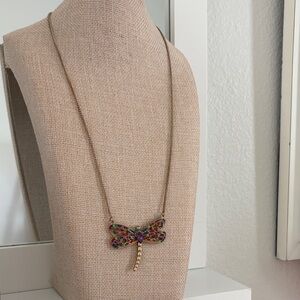 Colorful Dragonfly Pendant Necklace